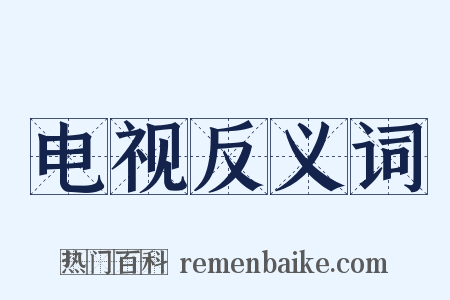 电视反义词是什么意思的图片